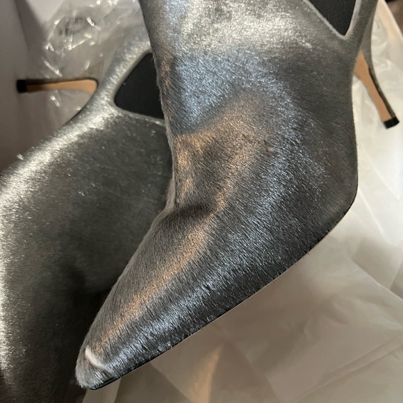 New Manolo Blahnik Dildi bootie silver pony hair- never worn. Reduced price! - Picture 2 of 7